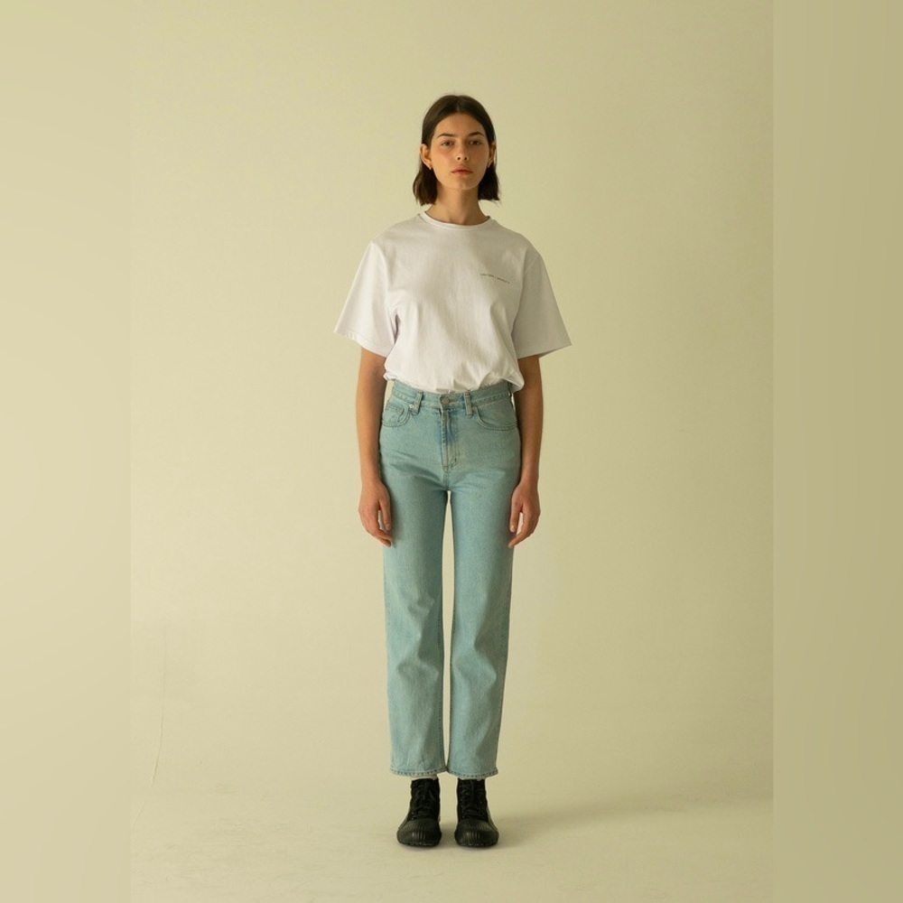 NWT AMOMENTO Light Blue Recycled Cotton Denim Jeans